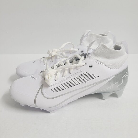 NEW Nike Vapor Edge Pro 360 2 Football Cleats DA5456-102 Size 10 White Silver
